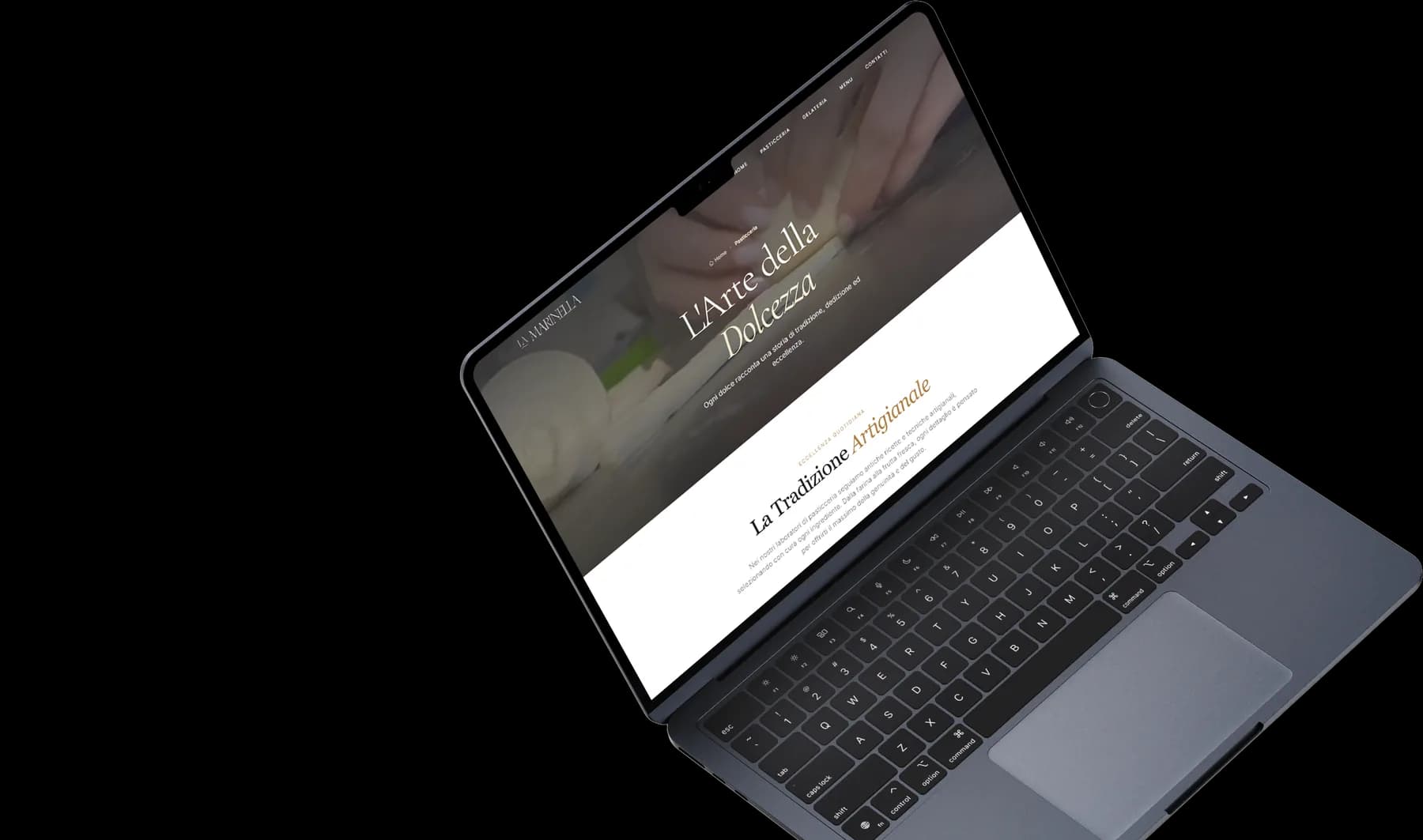 Sito La Marinella su MacBook Air