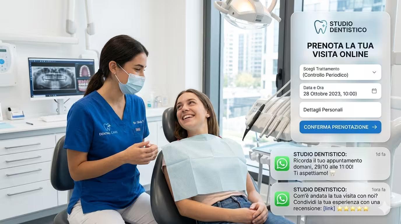 Prenotazioni online, reminder e recensioni: come automatizzare lo studio dentistico